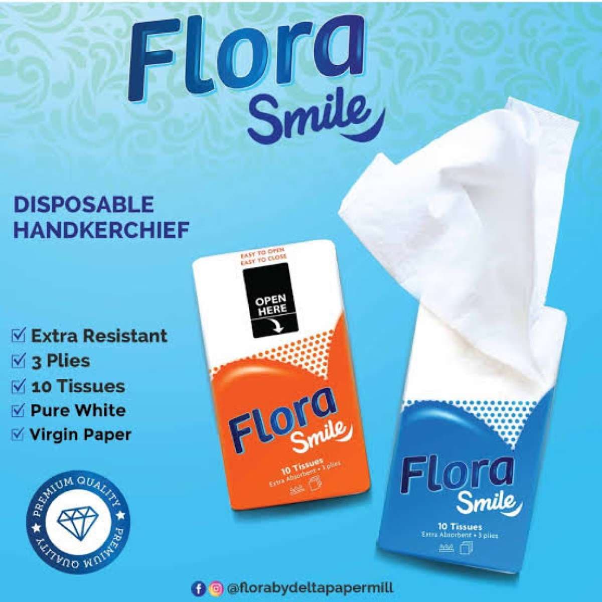 Flora Smile Hanky